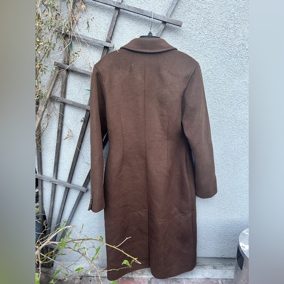 L’Academie x Marianna Long Coat Espresso Brown Size Large - Picture 8 of 12